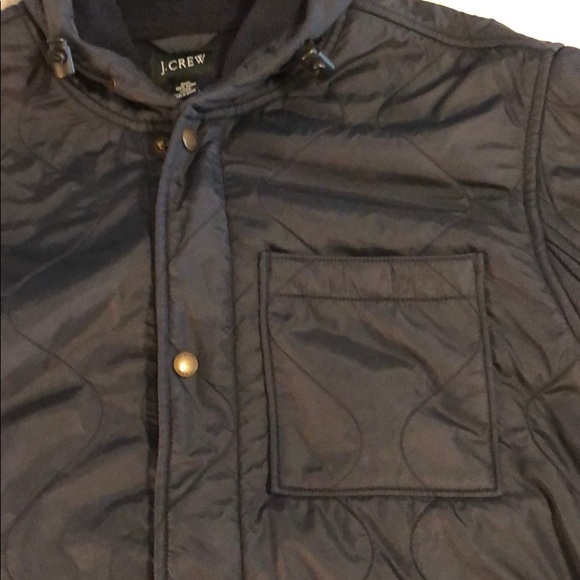 Navy fleece lined quilted coat from J.Crew - Picture 3 of 11